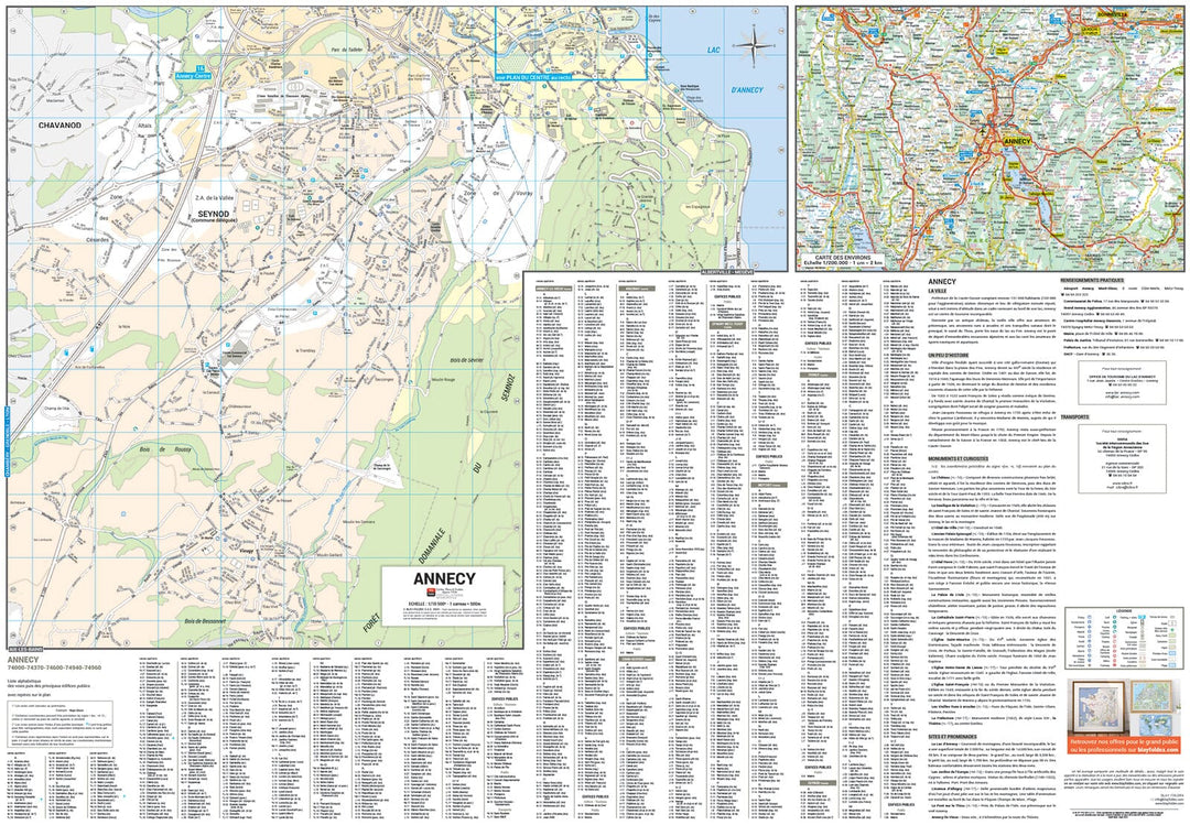 Annecy, Haute-Savoie - Plan de ville | Blay Foldex carte pliée Blay Foldex 