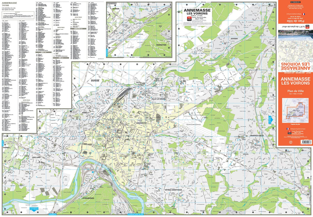 Annemasse, Haute-Savoie - Plan de ville | Blay Foldex carte pliée Blay Foldex 