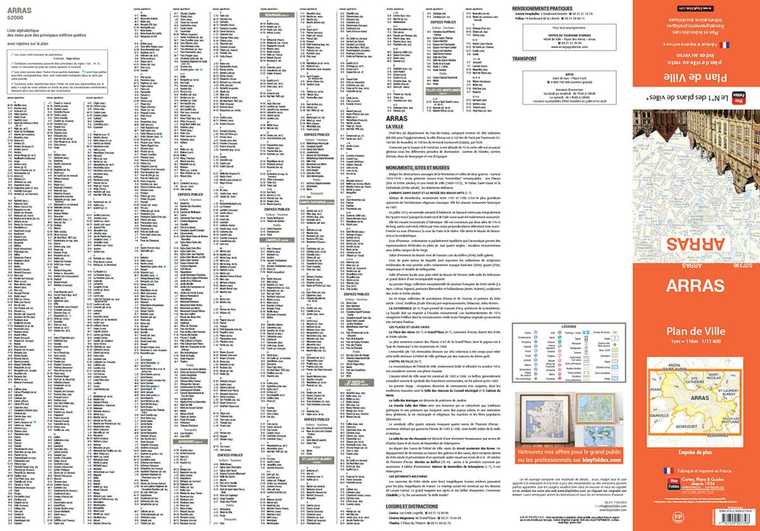 Arras, Pas-de-Calais - Plan de ville | Blay Foldex carte pliée Blay Foldex 
