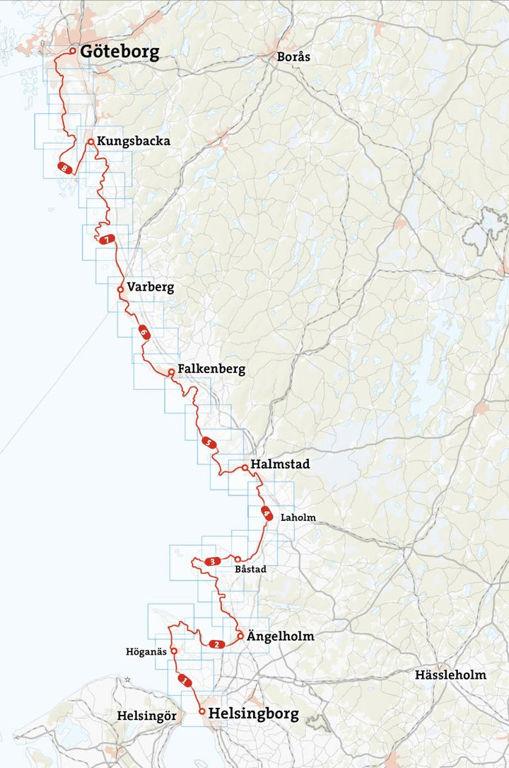 Atlas cycliste - Kattegattleden (Suède) | Calazo carte pliée Calazo 