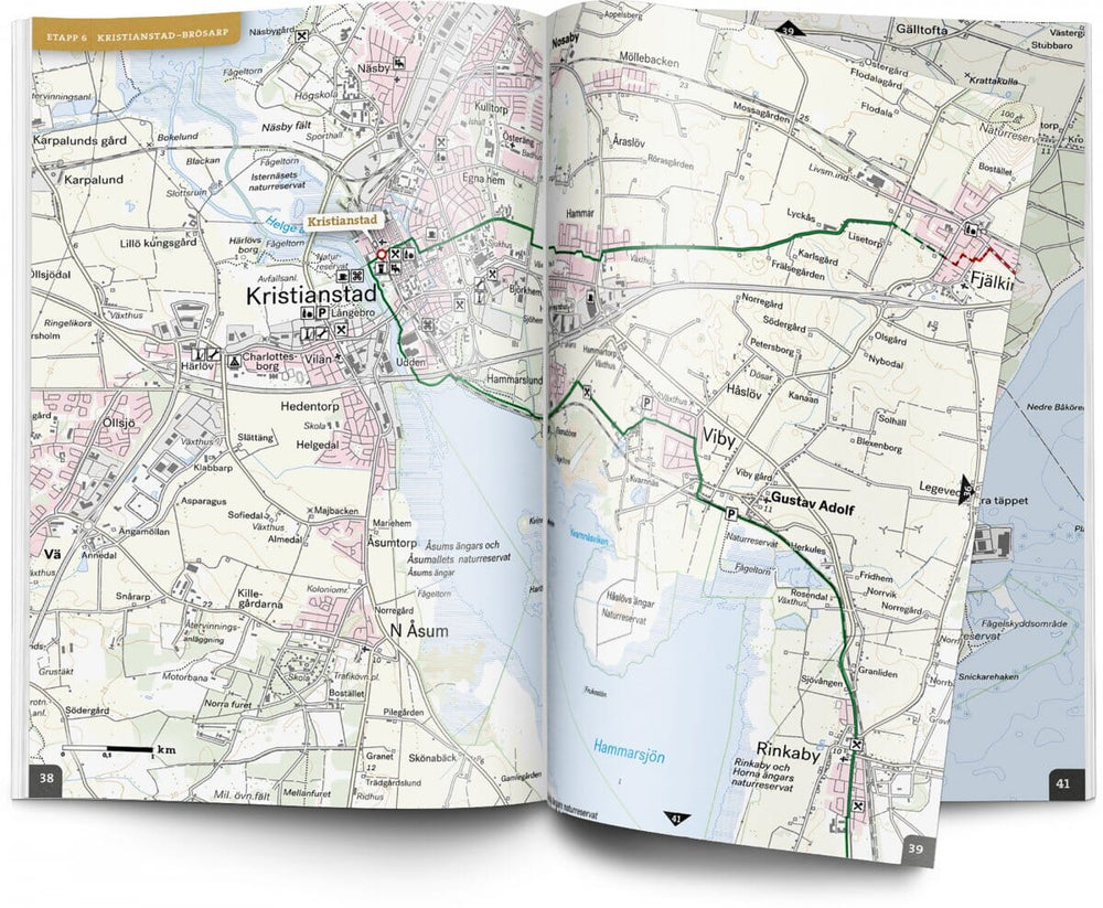 Atlas cycliste - Sydostleden (Suède) | Calazo carte pliée Calazo 