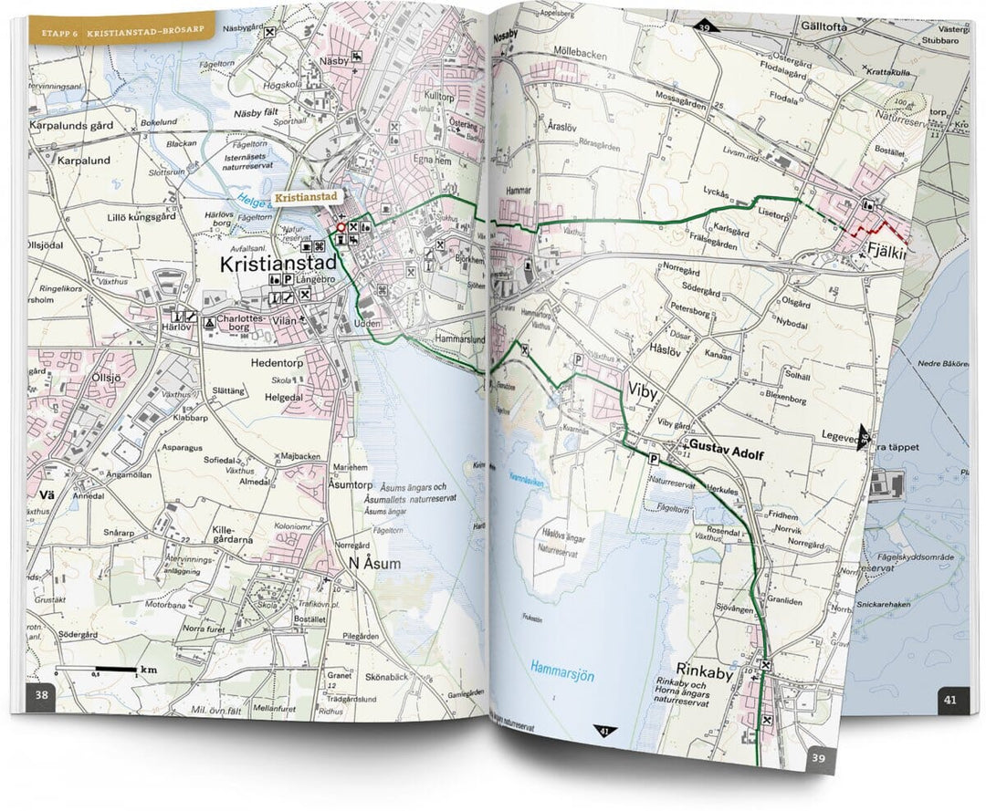 Atlas cycliste - Sydostleden (Suède) | Calazo carte pliée Calazo 