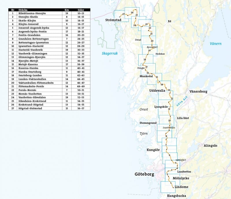 Atlas de plein air - Bohusleden (Suède) | Calazo - Friluftsatlas carte pliée Calazo 