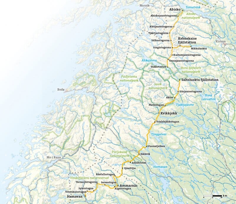 Atlas de plein air - Kungsleden (Suède) | Calazo - Friluftsatlas carte pliée Calazo 