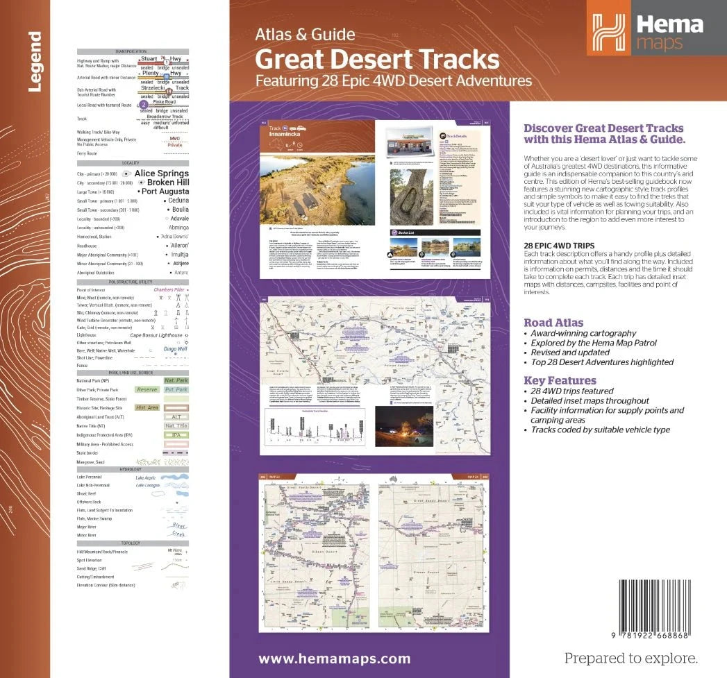 Atlas & guide - Great Desert Tracks (Australie centrale) | Hema Maps atlas Hema Maps 