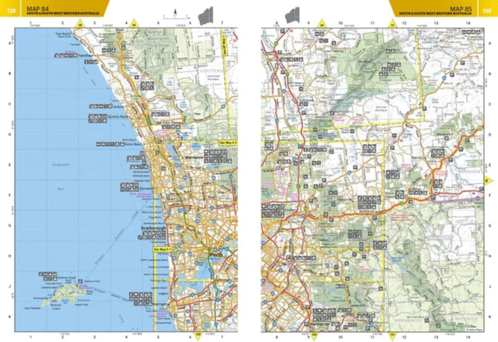 Atlas routier 4x4 - Ouest de l'Australie (format A4, à spirales) | Hema Maps atlas Hema Maps 