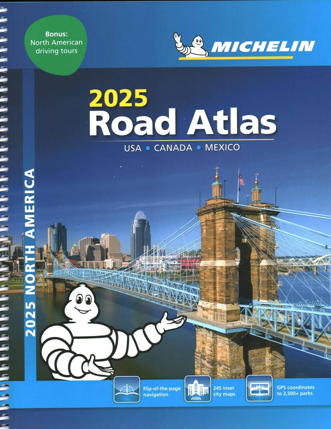 Atlas routier à spirales - USA, Canada, Mexique 2025 | Michelin atlas Michelin 