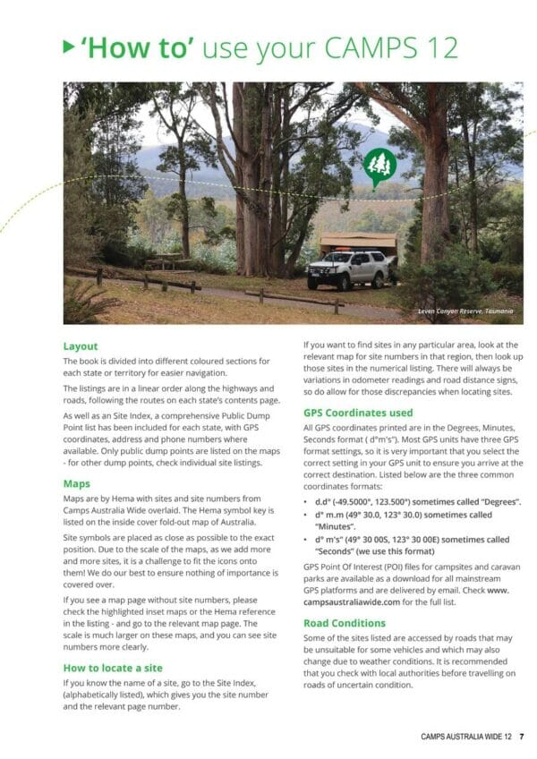Atlas routier d'Australie et guide des campings - Camps Australia Wide 12 (format A4) | Hema Maps atlas Hema Maps 