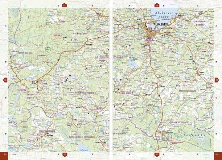 Atlas routier de la Lettonie | Jana Seta atlas Jana Seta 