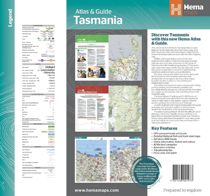 Atlas routier & guide - Tasmanie (format A4) | Hema Maps atlas Hema Maps 