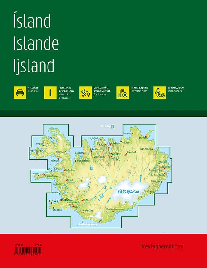 Atlas routier - Islande (à spirales) | Freytag & Berndt atlas Freytag & Berndt 