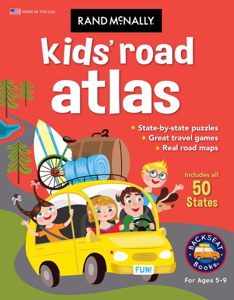 Atlas routier pour enfants - 50 états | Rand McNally carte murale petit tube Rand McNally 