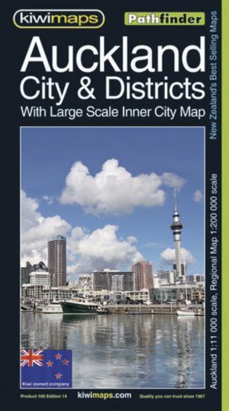 Auckland Ville + District (Nouvelle-Zélande) | Kiwi Maps carte pliée Kiwi Maps 