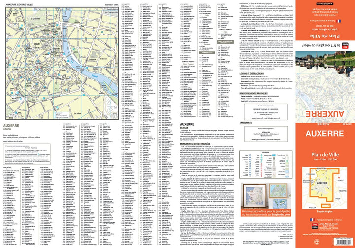 Auxerre, Yonne - Plan de ville | Blay Foldex carte pliée Blay Foldex 