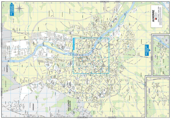 Auxerre, Yonne - Plan de ville | Blay Foldex carte pliée Blay Foldex 