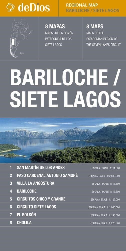 Bariloche et Siete Lagos | deDios carte pliée deDios 