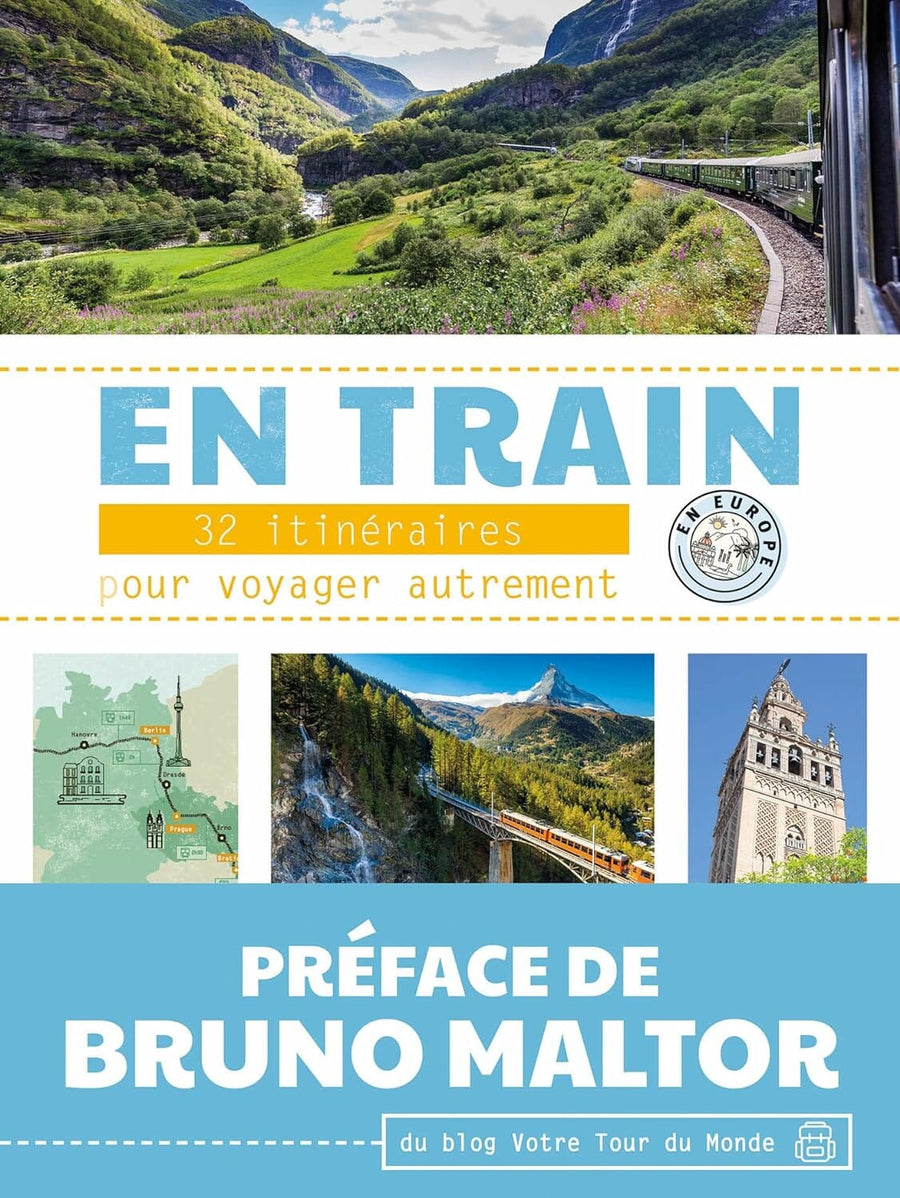 Beau livre - En train : 32 itinéraires pour voyager autrement en Europe | Gallimard beau livre Gallimard 
