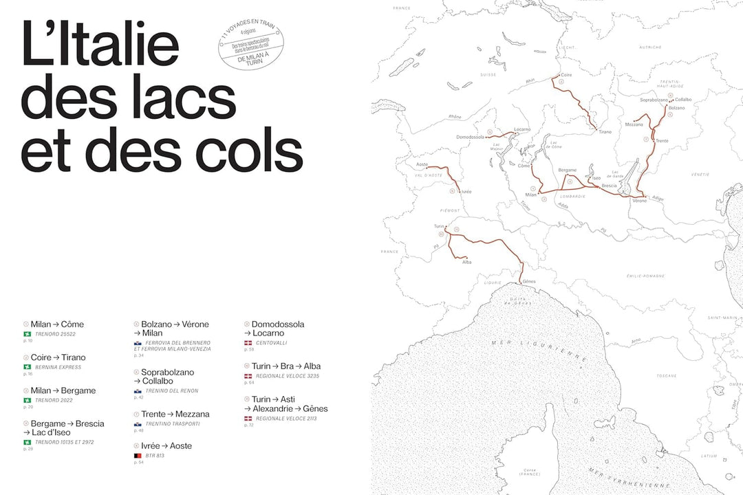 Beau livre - Voir l'Italie en train | Chêne éditions beau livre Dilibel 