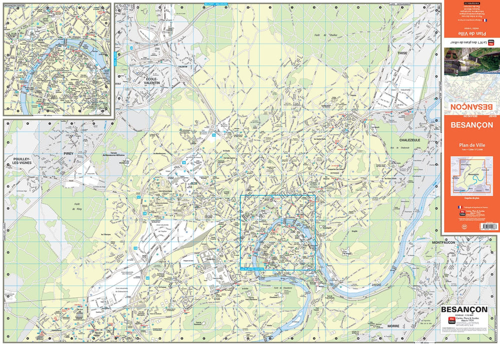 Besançon, Doubs - Plan de ville | Blay Foldex carte pliée Blay Foldex 