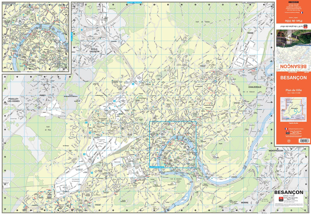 Besançon, Doubs - Plan de ville | Blay Foldex carte pliée Blay Foldex 