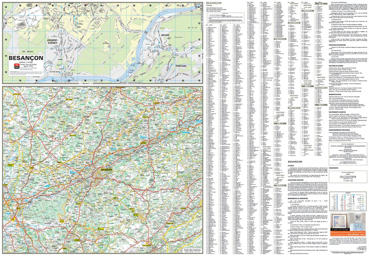 Besançon, Doubs - Plan de ville | Blay Foldex carte pliée Blay Foldex 