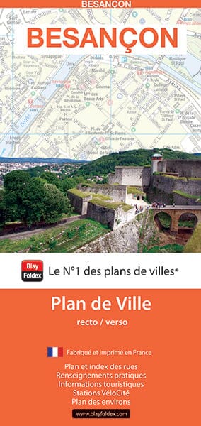 Besançon, Doubs - Plan de ville | Blay Foldex carte pliée Blay Foldex 