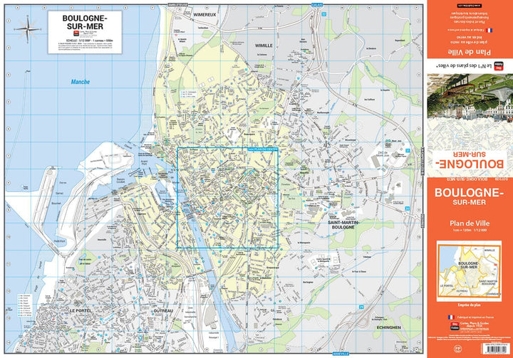 Boulogne-sur-Mer, Pas-de-Calais - Plan de ville | Blay Foldex carte pliée Blay Foldex 