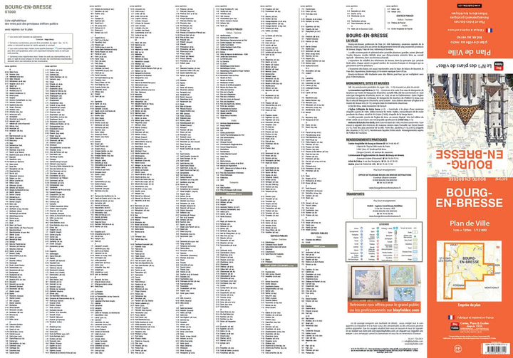Bourg-en-Bresse, Ain - Plan de ville | Blay Foldex carte pliée Blay Foldex 