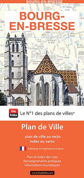 Bourg-en-Bresse, Ain - Plan de ville | Blay Foldex carte pliée Blay Foldex 