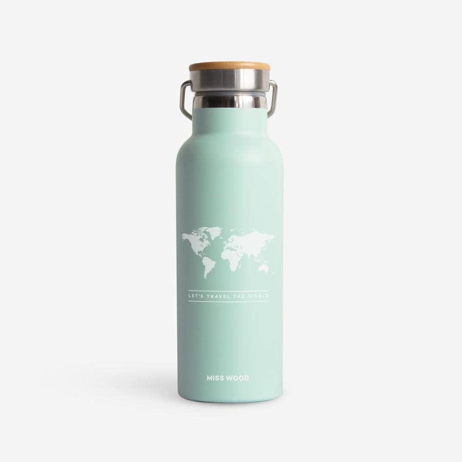 Bouteille isotherme | Miss Wood accessoire de voyage Miss Wood Vert clair 