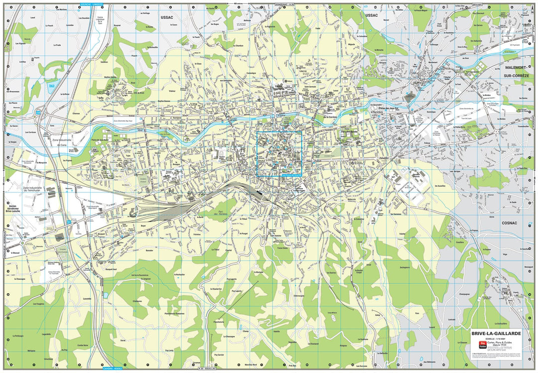 Brive-la-Gaillarde, Corrèze - Plan de ville | Blay Foldex carte pliée Blay Foldex 
