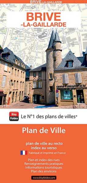 Brive-la-Gaillarde, Corrèze - Plan de ville | Blay Foldex carte pliée Blay Foldex 