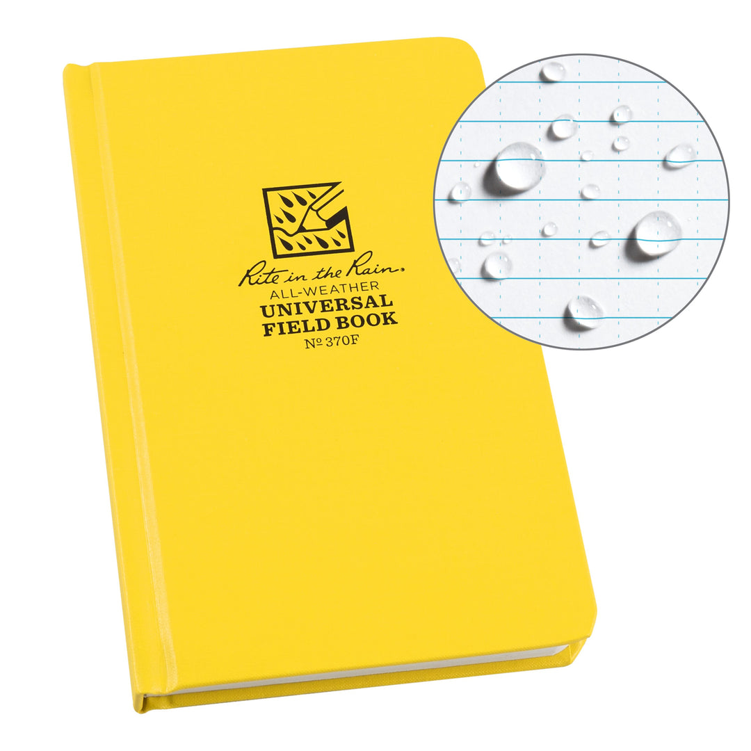 Carnet rigide étanche Rite in the Rain – Jaune Fabrikoid 5x7.5” (370F / 360F) accessoire de voyage Rite in the Rain Universal 