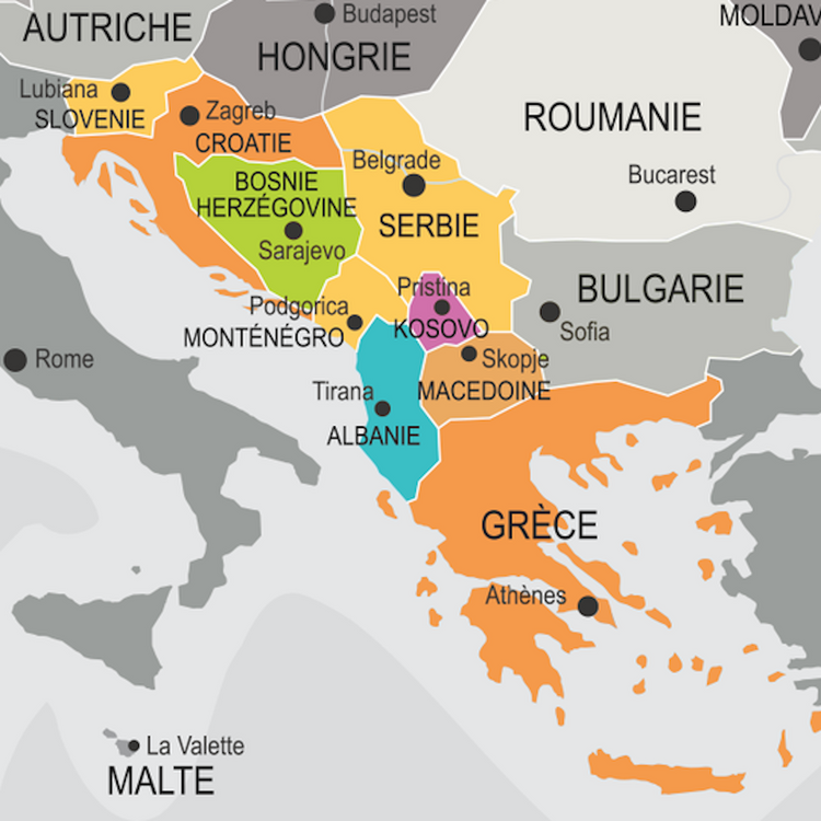 Région Des Balkans Entre La Grèce Et L'albanie 5 Lettres Région des Balkans – La Compagnie des Cartes - Le voyage et la randonnée