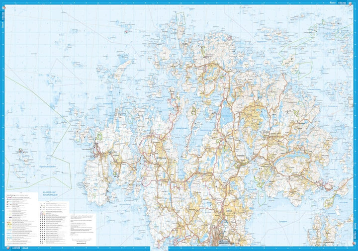 Carte cycliste - Åland Ahvenanmaa (Finlande) | Calazo carte pliée Calazo 