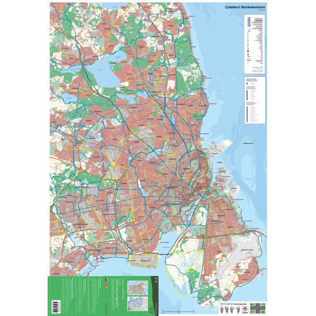 Carte cycliste - Danemark & Copenhague | Scanmaps carte pliée Scanmaps 