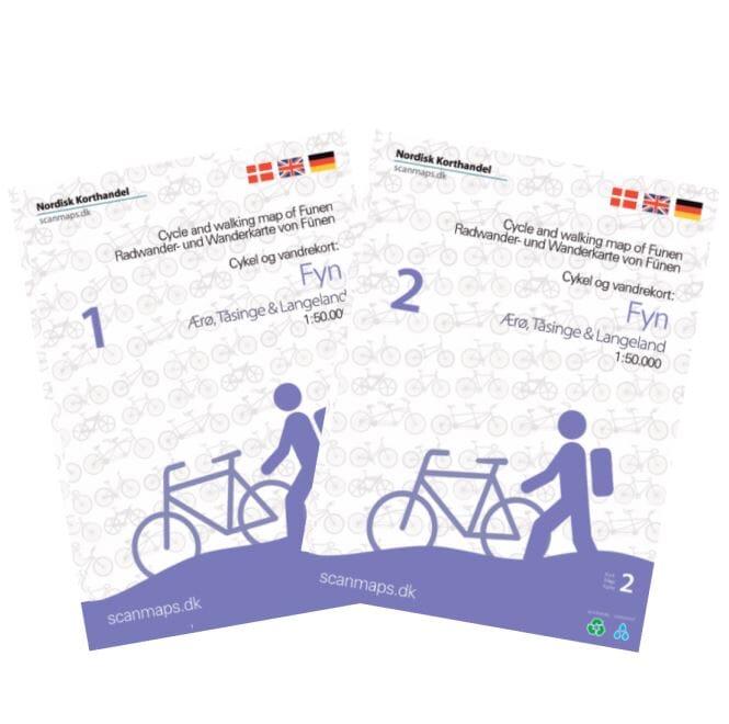 Carte cycliste et pédestre - Fionie / Fyn (Danemark) | Scanmaps carte pliée Scanmaps 