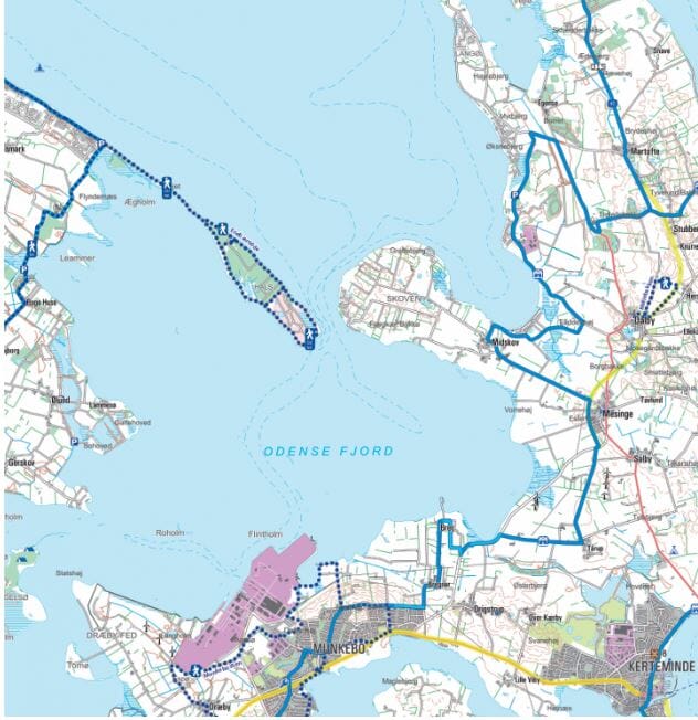 Carte cycliste et pédestre - Fionie / Fyn (Danemark) | Scanmaps carte pliée Scanmaps 