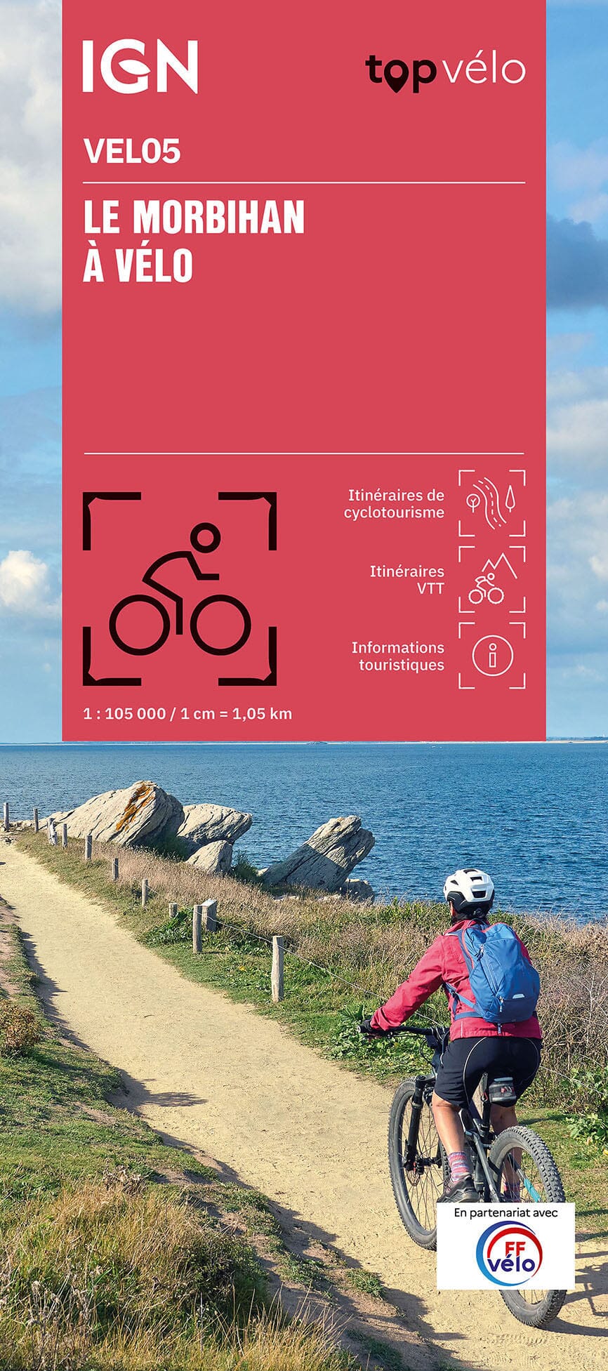 Carte cycliste - Le Morbihan à vélo | IGN carte pliée IGN 