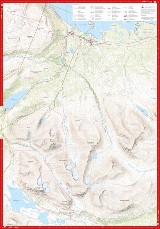 Carte de haute montagne - Abisko - Riksgränsen (Suède) | Calazo carte pliée Calazo 