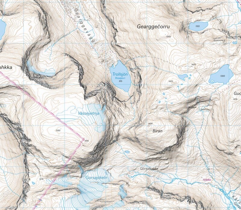 Carte de haute montagne - Abisko - Riksgränsen (Suède) | Calazo carte pliée Calazo 