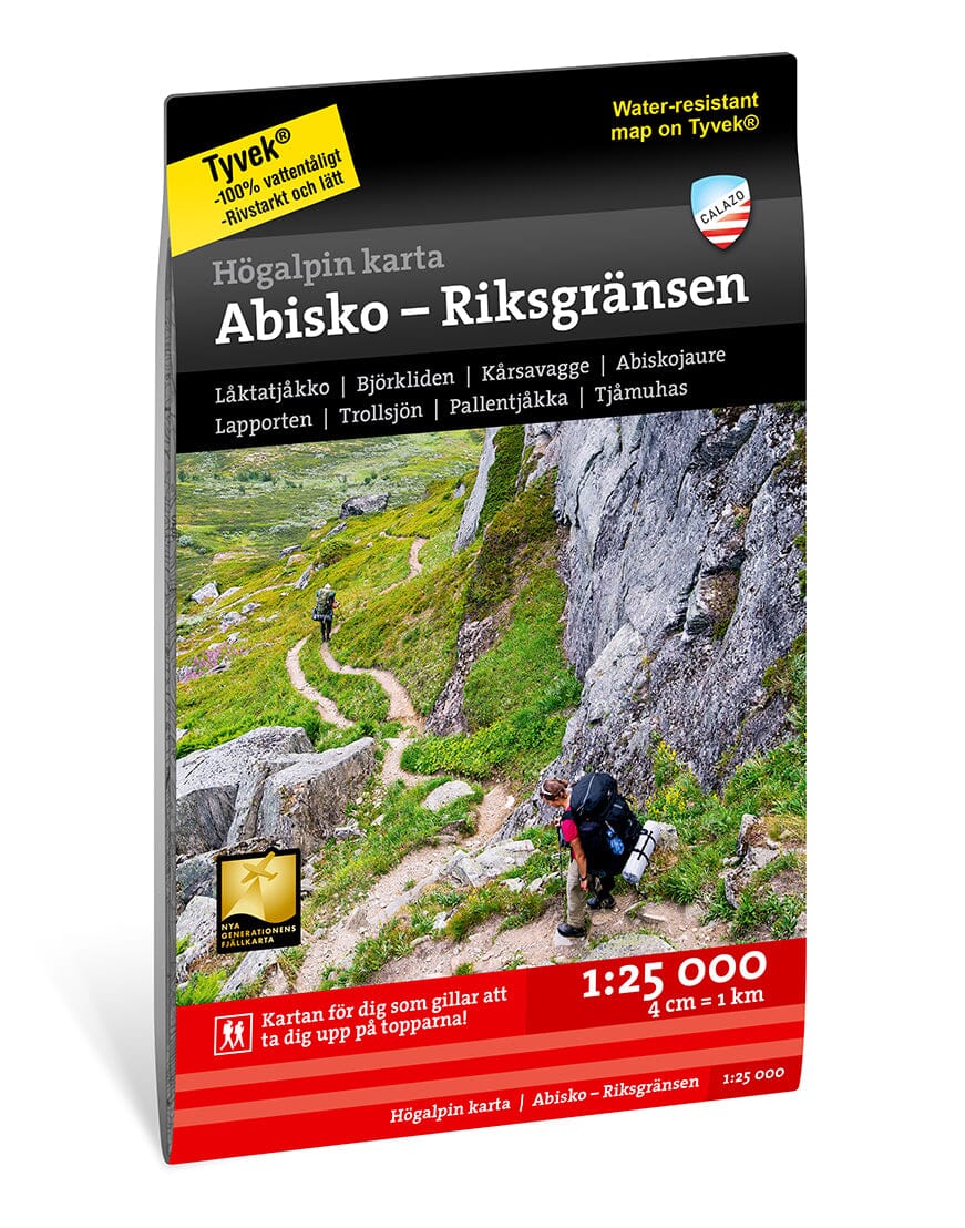Carte de haute montagne - Abisko - Riksgränsen (Suède) | Calazo carte pliée Calazo 