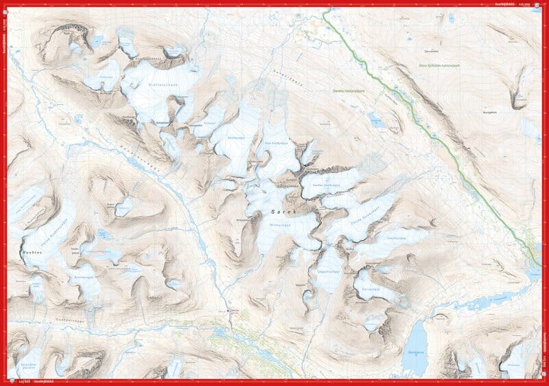 Carte de haute montagne - Áhkká & Sarektjåkkå (Suède) | Calazo carte pliée Calazo 