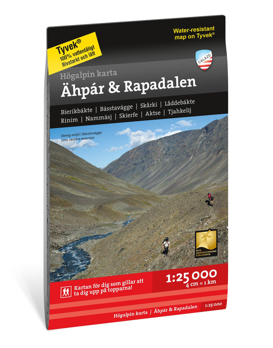 Carte de haute montagne - Ähpár & Rapadalen (Suède) | Calazo carte pliée Calazo 
