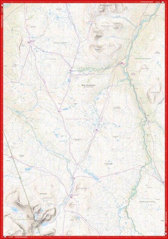 Carte de haute montagne - Jämtlandstriangeln (Suède) | Calazo carte pliée Calazo 