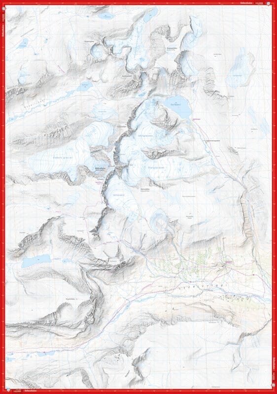 Carte de haute montagne - Kebnekaise 1/15 (Suède) | Calazo carte pliée Calazo 