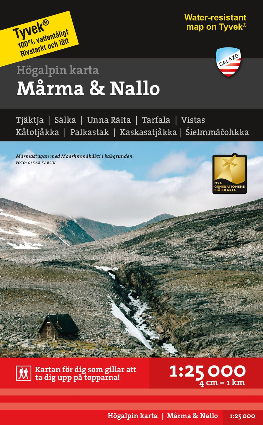 Carte de haute montagne - Mårma & Nallo (Suède) | Calazo carte pliée Calazo 