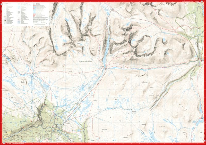 Carte de haute montagne - Rondanemassivet (Norvège) | Calazo - Høyfjellskart carte pliée Calazo 
