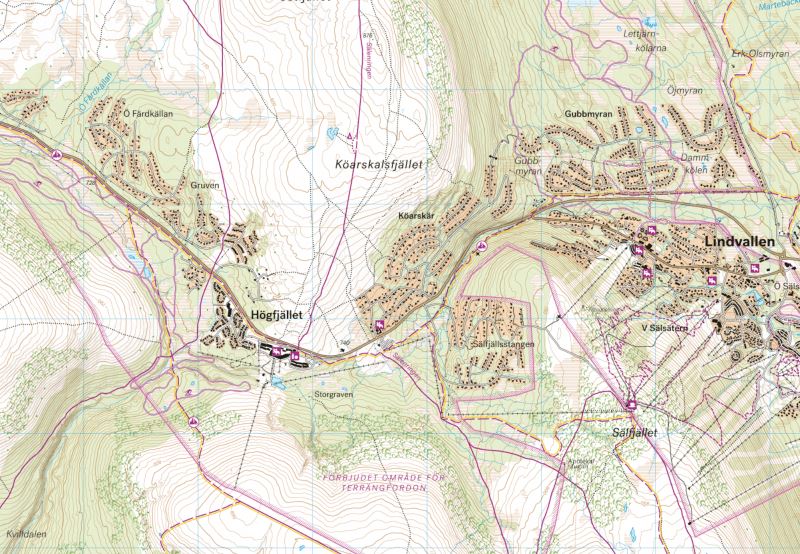 Carte de haute montagne - Sälenfjällen (Suède) | Calazo carte pliée Calazo 