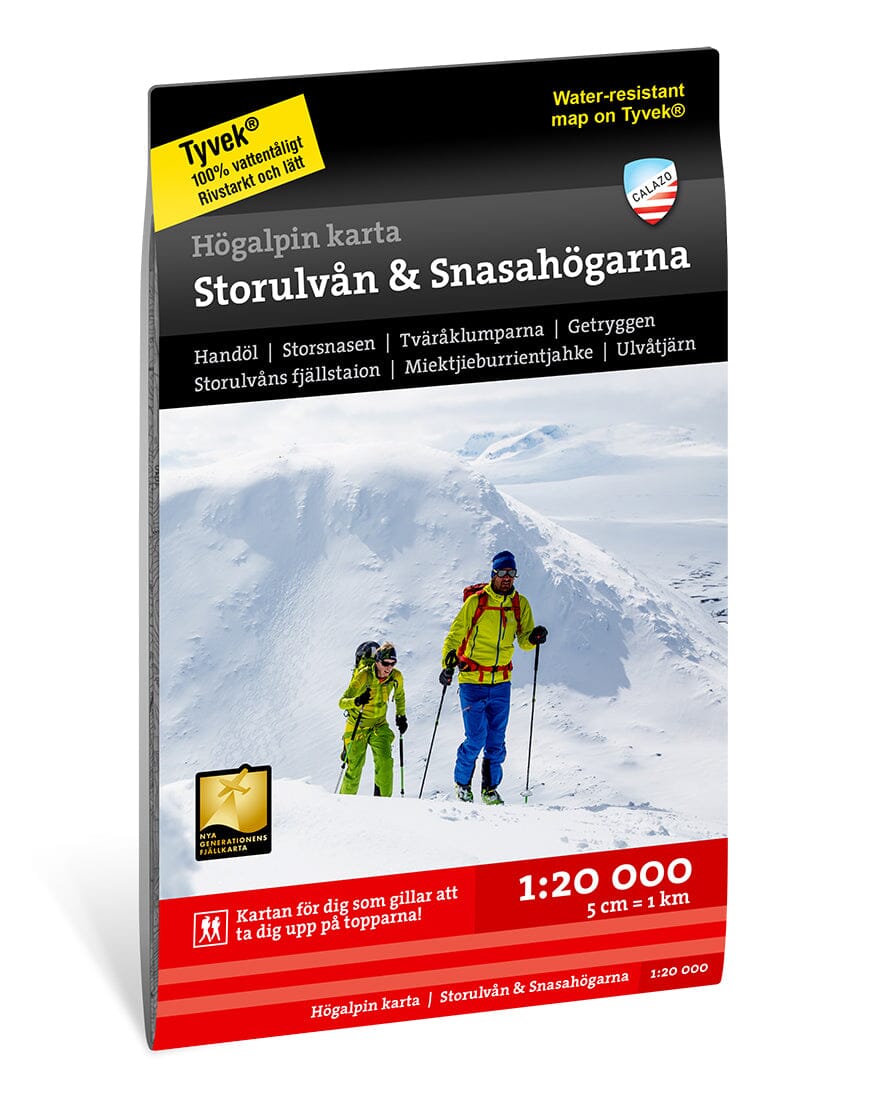Carte de haute montagne - Storulvån & Snasahögarna (Suède) | Calazo carte pliée Calazo 